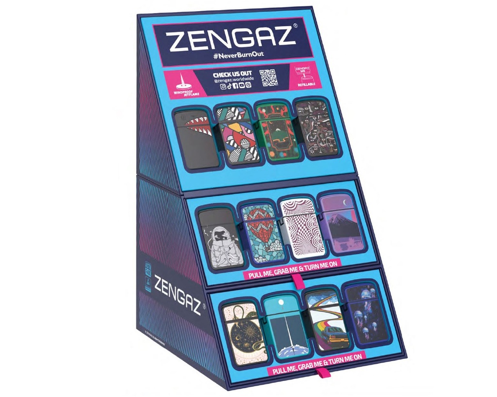 Lighter Zengaz ZL12 Royal Jet Cube Display V21