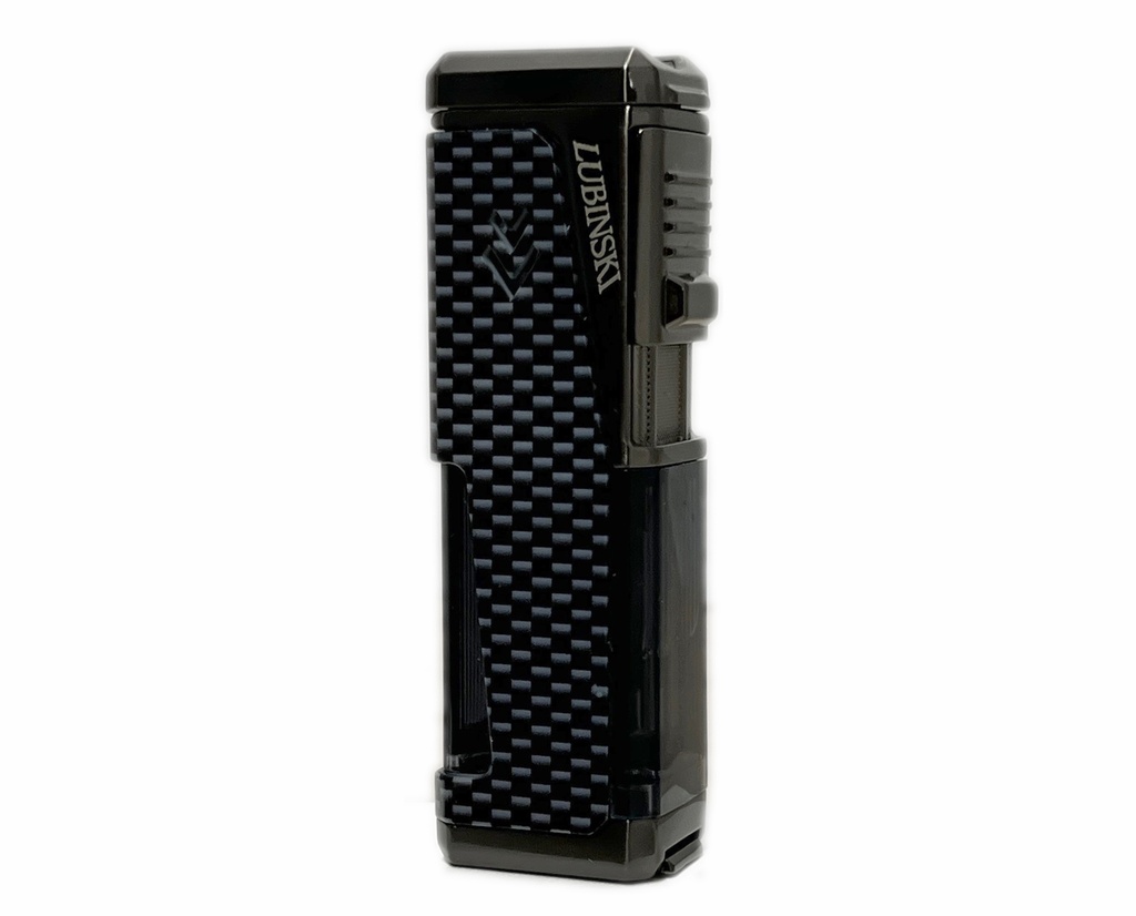 Briquet Lubinski Galaxy 4 Jet Carbon avec Puncher