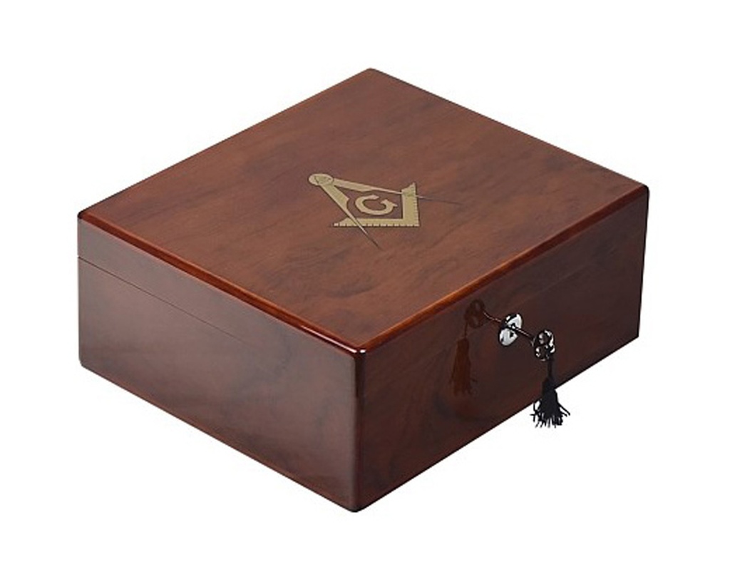 Humidor Lubinski Rosewood Massonic Haute Brillance - 50 Cigares