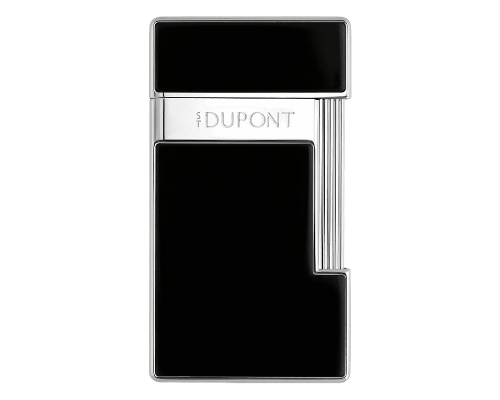 Aansteker Dupont Slimmy Shiny Zwart Lak Chrome