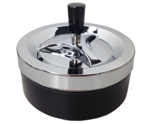 [06010] Ashtray Push Black 14cm