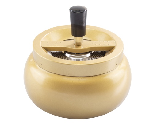 [06036] Ashtray Push Gold 13cm