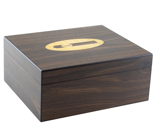 [29105] Humidor Walnut/Cigar Logo