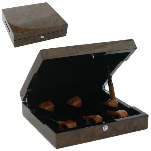 [49701] Pipe Case VB Walnut 6 Pcs