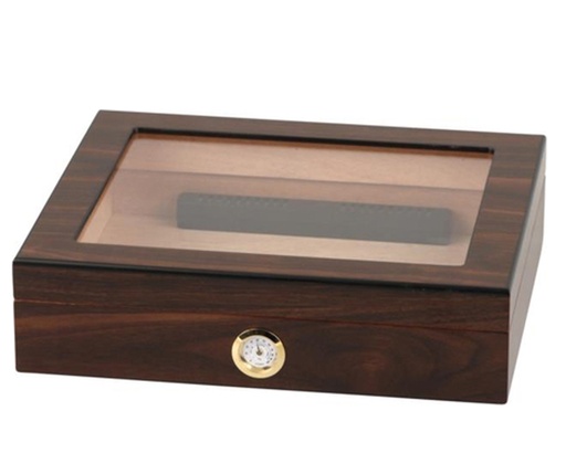 [561077] Humidor Walnoot/Glas - 20 Sigaren