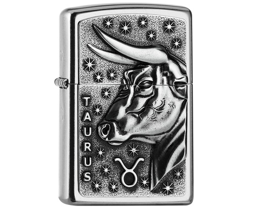 [2006501] Briquet Zippo Zodiac Taurus Tierkr. V19