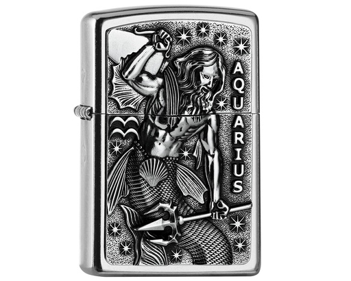 [2006508] Lighter Zippo Zodiac Aquarius Tierkr. V19