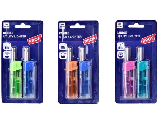 [40411301] Candle Lighter Prof Cobia Clear 2pc Blister