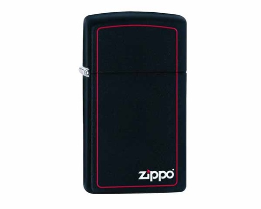 [60001438] Aansteker Zippo Slim Black Matte Zippo Border