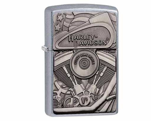 [60002815] Briquet Zippo Harley-Davidson Motor Flag Emblem