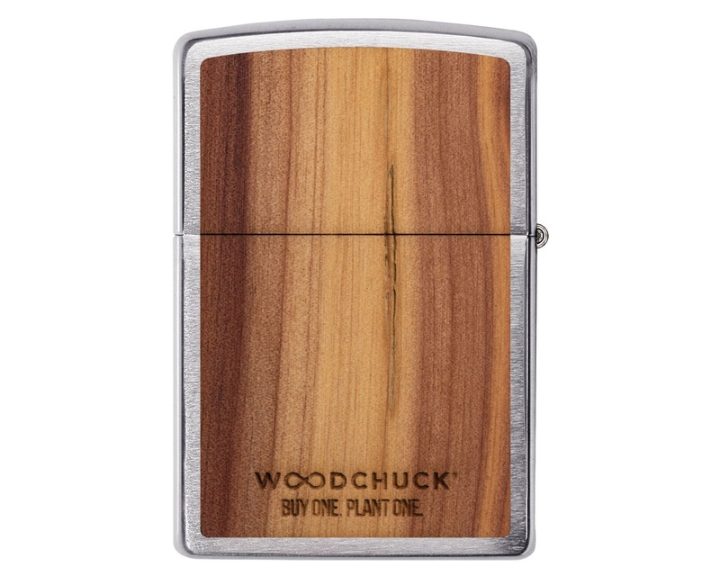 [60004584] Briquet Zippo Woodchuck Brushed Chrome