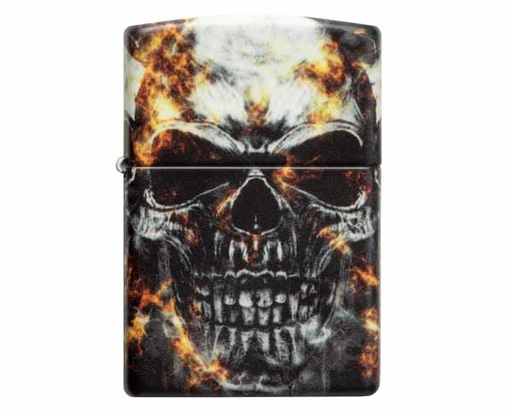 [60006136] Briquet Zippo Smokey Skulls Design