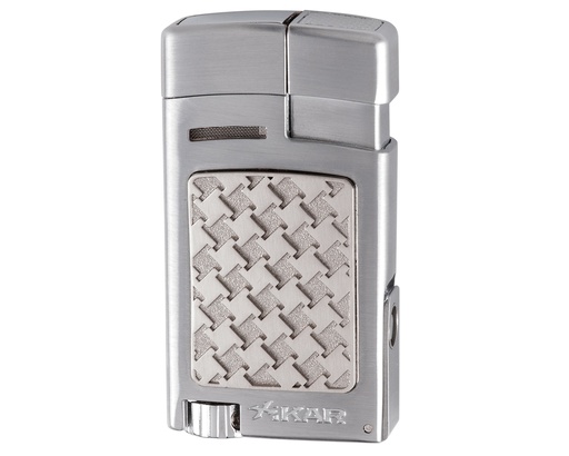 [524SLH] Briquet Xikar Forte Soft Argent Houndstooth