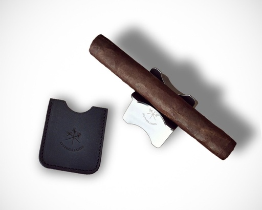 [CS0003002] Cigar Stand LFL 2 Metal Leather Case Zwart