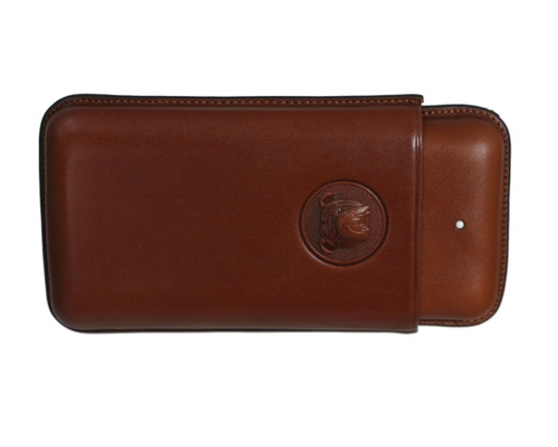 [PA3023B] Cigar Pouch White Spot Bulldog Cor 3F Brown