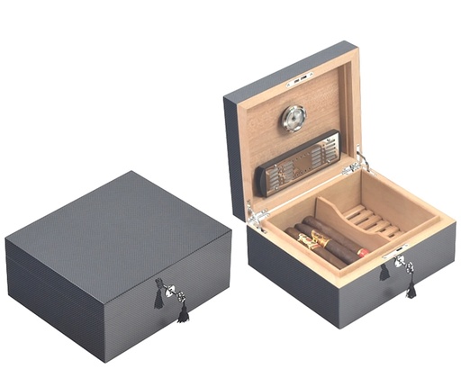 [Q44450] Humidor Lubinski Fibre Carbone - 50 Cigares