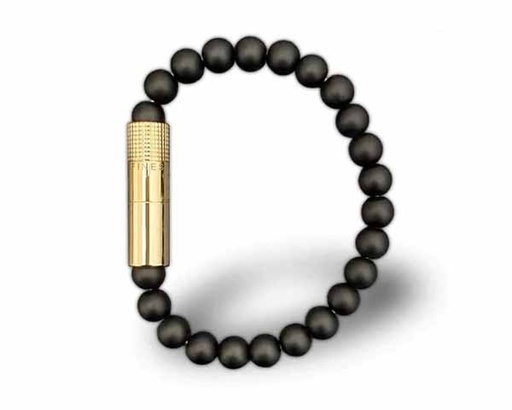 [BP1228XL] LFL Bracelet Solo Gold Onyx Matte XL