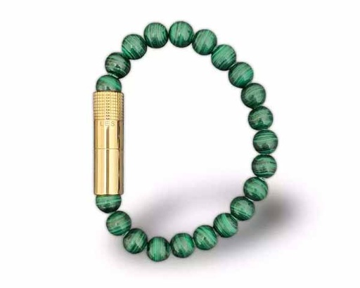 [BP1238M] LFL Bracelet Solo Gold Malachite M