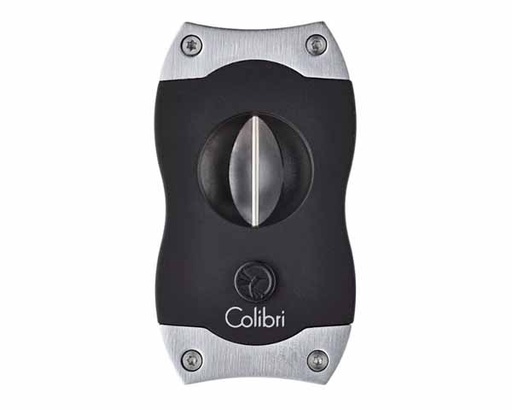 [CU300T4] Cigar Cutter Colibri V-Cut Black Brushed Chrome