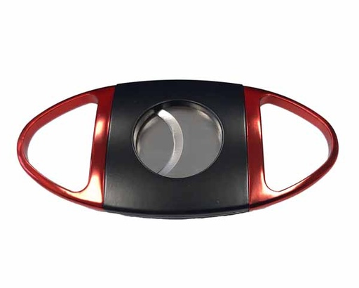 [CCT09B] Cigar Cutter Oval Black Red