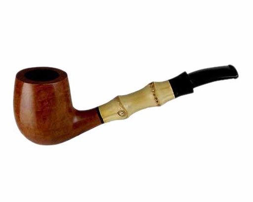 [50452] Pipe Tsuge Bamboo Half Bent Smooth