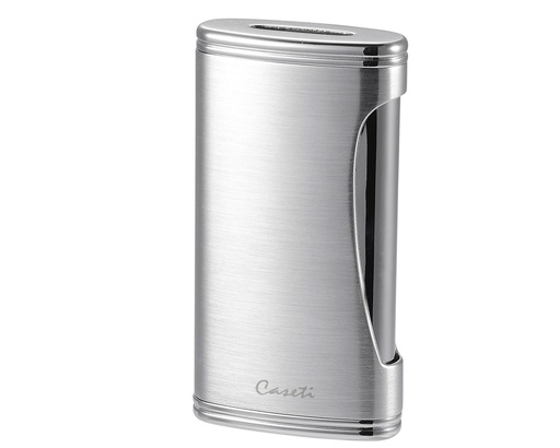 [CA5673] Briquet Caseti Wide Flat Flame Chrome Argent Matte