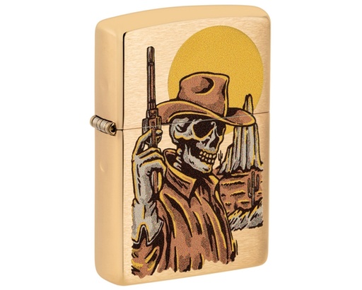 [60006579] Briquet Zippo Wild West Skeleton Design