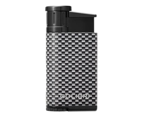 [LI520C31] Lighter Colibri Evo Carbon White Silver