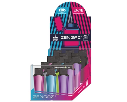 [97372EU] Briquet Zengaz ZL7 Slimmy Jet Rubberized Metallic