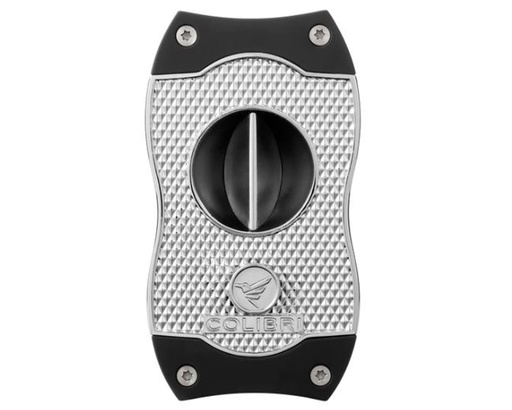 [CU300T32] Cigar Cutter Colibri V-Cut Diamond Chrome Black