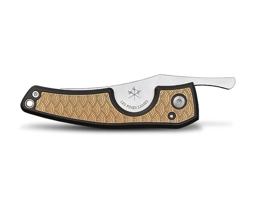 [CC0203016] LFL Cigar Cutter Le Petit Brass Seigaiha