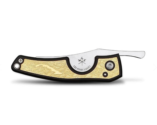 [CC0280011] LFL Cigar Cutter Le Petit Gold Leaves II