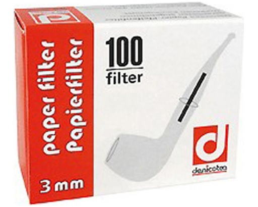 [101502] Filters Denicotea Pipe In 100 3mm