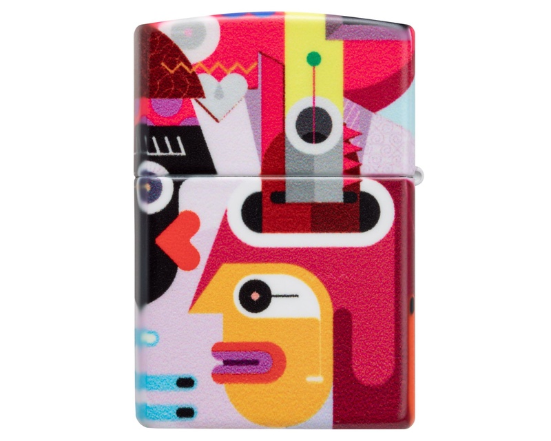 [60006873] Briquet Zippo Abstract People Design