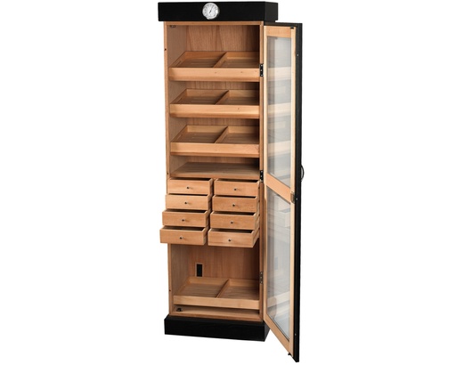 [HUM2000BLK] Humidor Cabinet Black 2.000-3.000 cigars