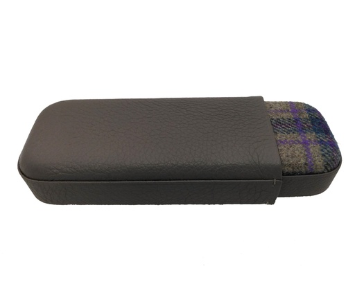 [DUHU0007H12] Cigar Pouch Dunhill White Spot Highland Grey/Purple