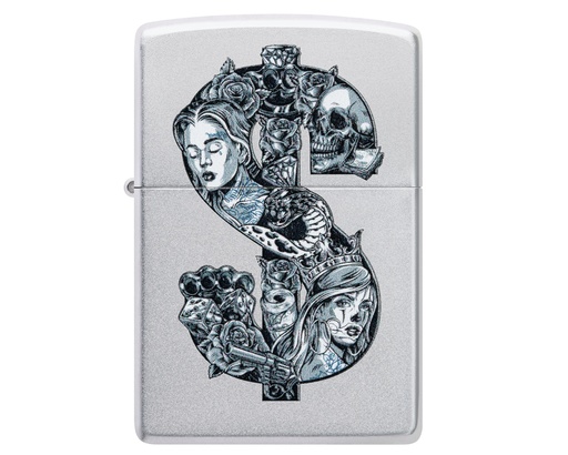 [60006999] Aansteker Zippo Tattoo Dollar Design