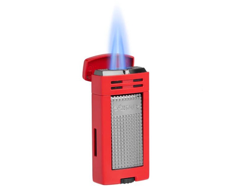 [607RD] Briquet Xikar Ion Double Jet Rouge