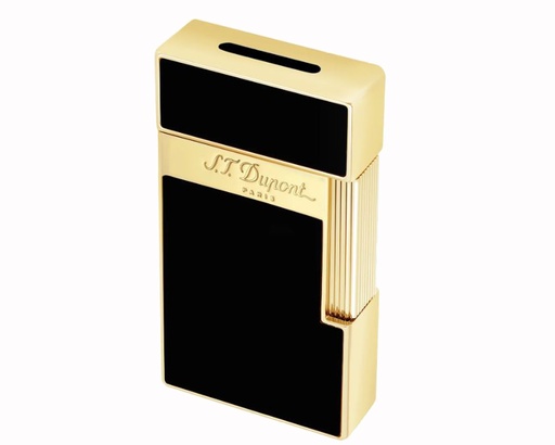 [025002] Briquet Dupont Biggy Noir Laque Dore