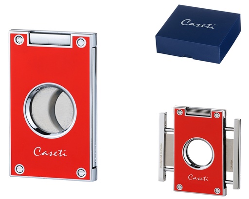 [CA5605] Cigar Cutter Caseti Paris 2 Blades Red