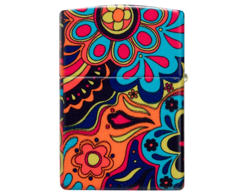 [60007172] Lighter Zippo Flower Power Design