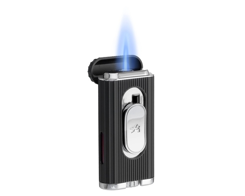 [XKHD1001] Briquet Xikar Hedron Noir Chrome