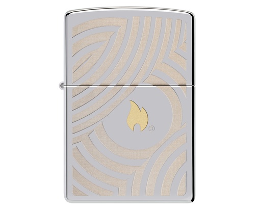 [60007243] Briquet Zippo Flame and Circles Design