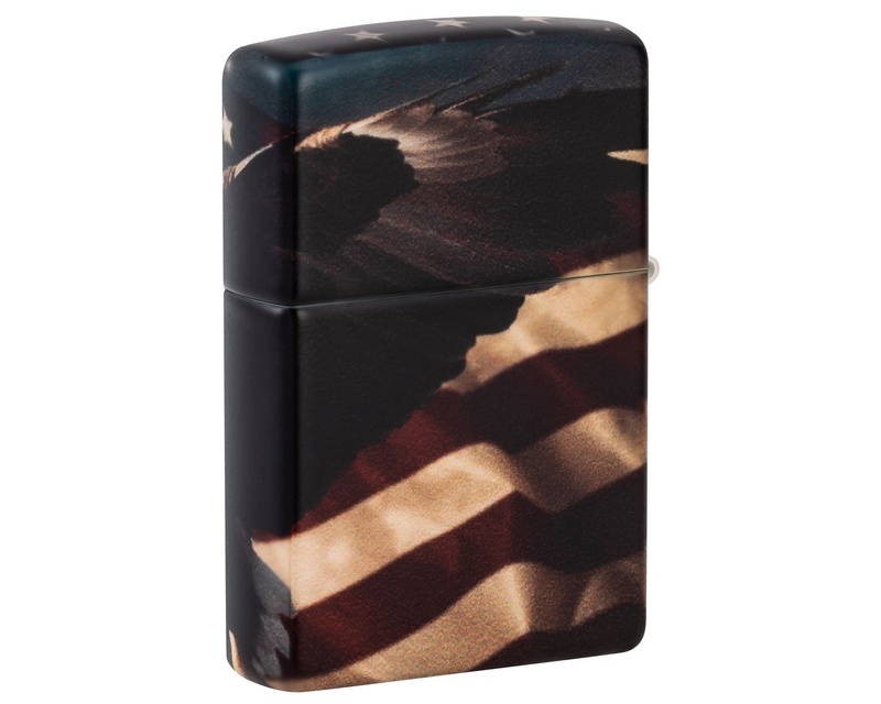 [60007289] Briquet Zippo Eagle USA Flag Design