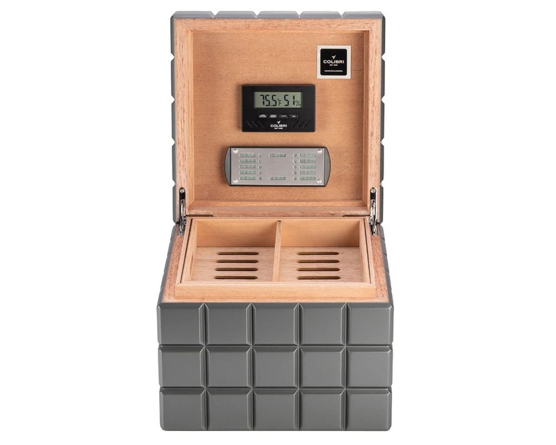 [HU125T2] Humidor Colibri Heritage Cube Rood - 60-80 Sigaren
