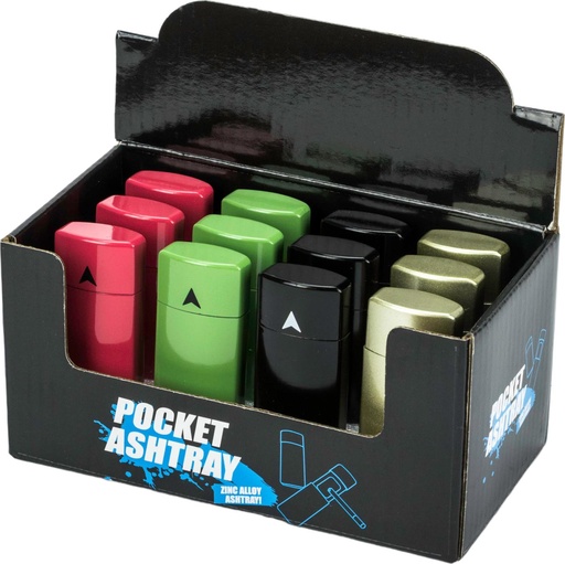 [515416] Pocket Ashtray Metal Slide Colors