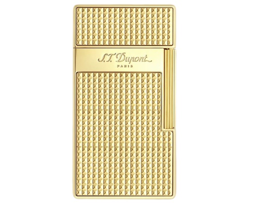 [025009] Briquet Dupont Biggy Pointe de Diamant Dore