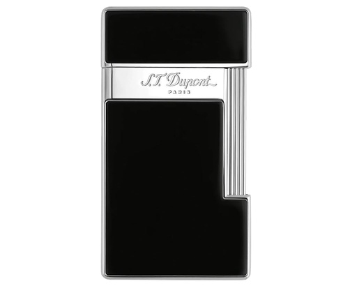 [028001] Lighter Dupont Slimmy Shiny Black Lacquer Chrome