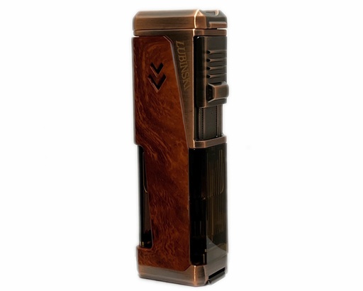 [WJ2054] Briquet Lubinski Galaxy 4 Jet Bronze avec Puncher