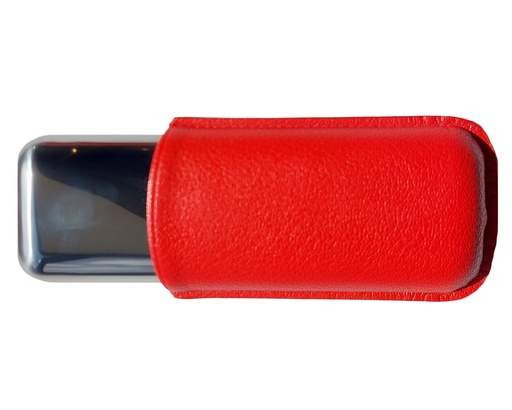 [SK4077RED] Etui Cigare Cuir/Metal 2 Cig R60 152mm Rouge
